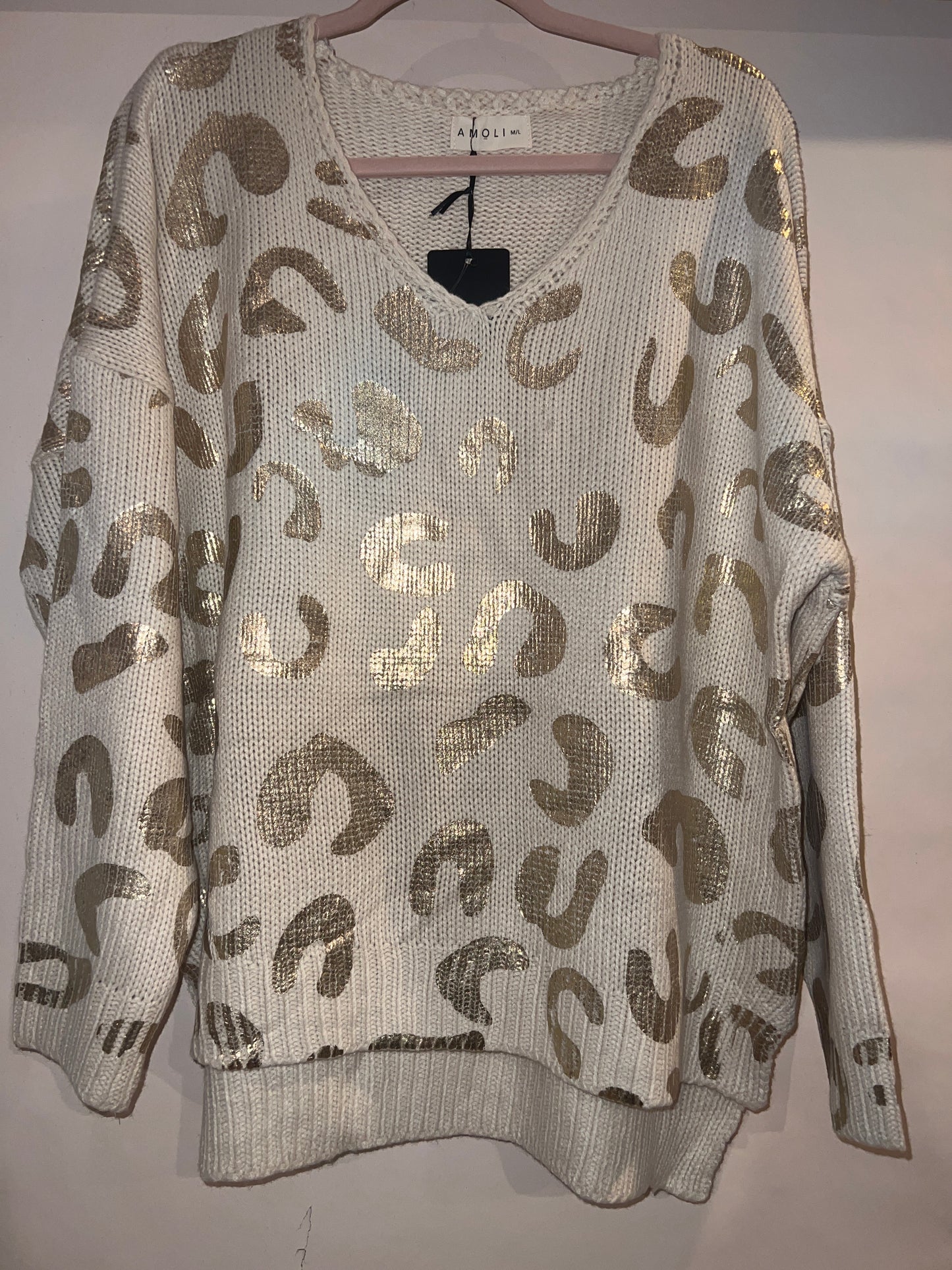 Gold Cheetah Sweater