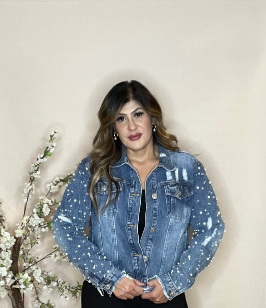 Pearl denim jacket