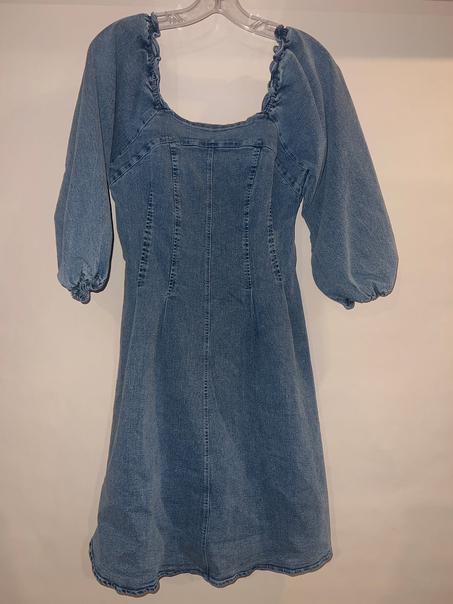 Denim long sleeve dress