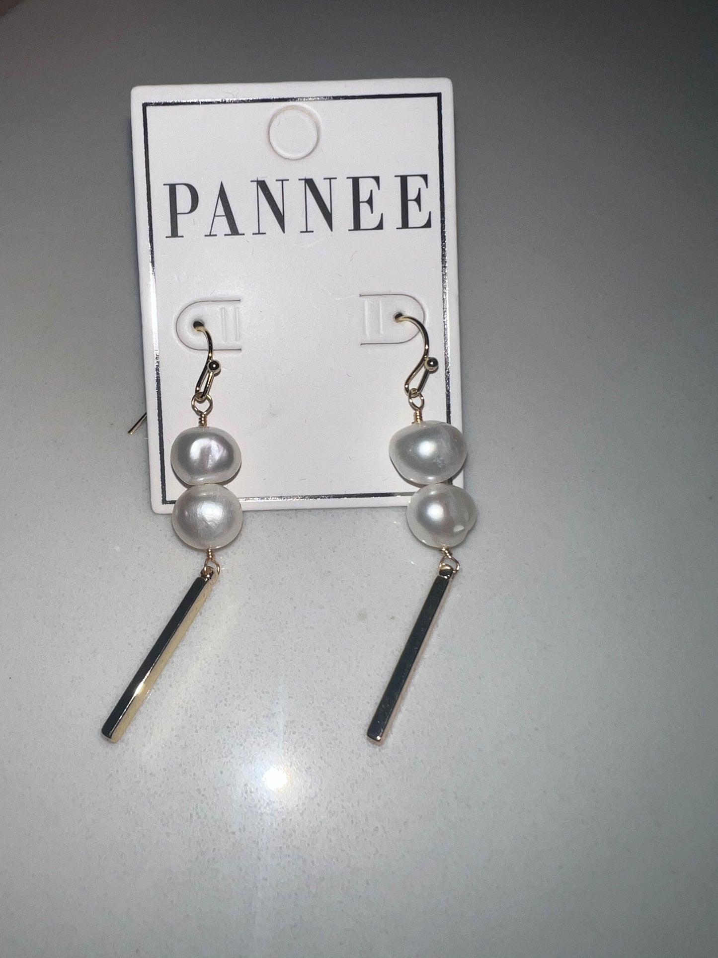 Double pearl dangle