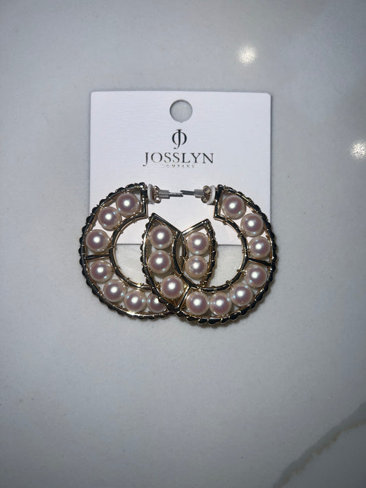 Pearl hoop earrings